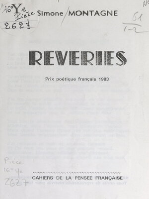 cover image of Rêveries